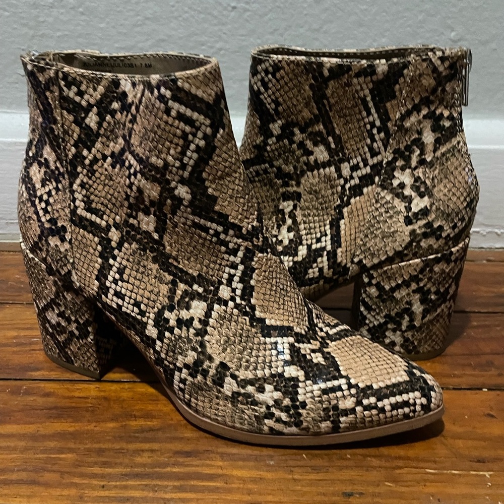 Steve Madden Snakeskin Ankle Booties
